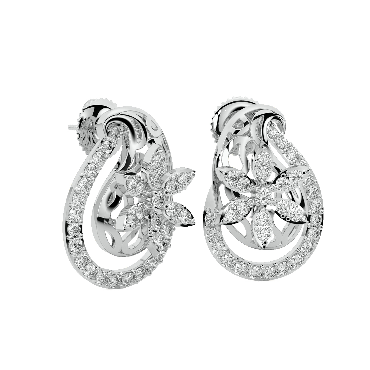 Cassie Round Diamond Stud Earrings